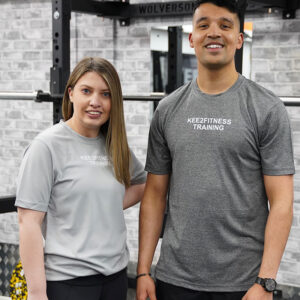 Light Grey "KEE2FITNESS" Active Tee